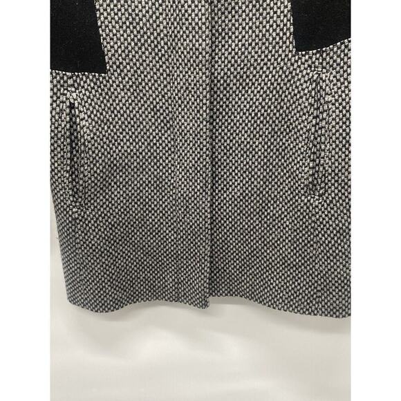 Nicole Miller Black and Gray Wool Coat Size 12 - Picture 6 of 9